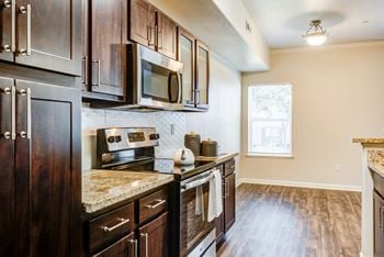Stainless steel range and microwave